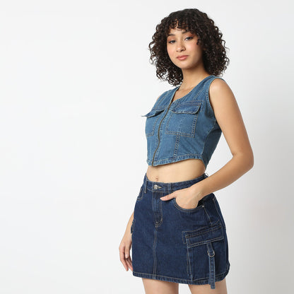 Solid V-Neck Top