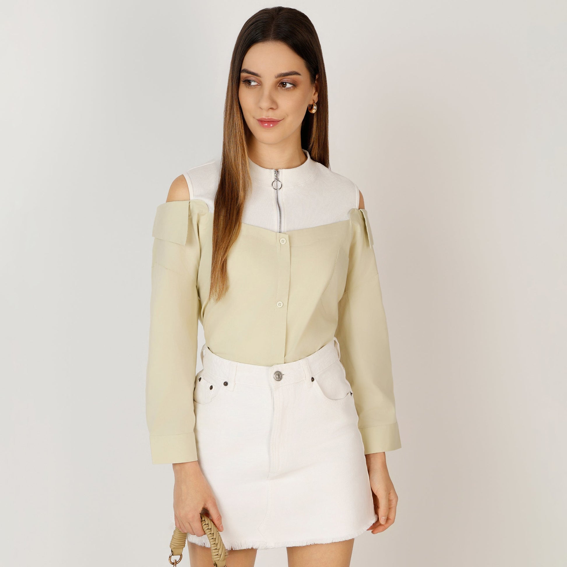 Regular Fit Solid Regular Length Top