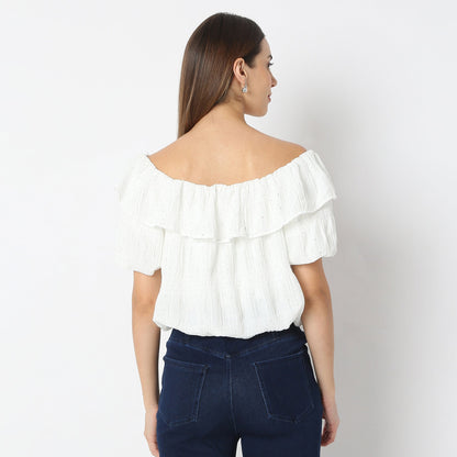 Boat Neck Short Sleeve Betty Top