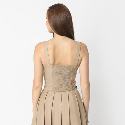 Regular Fit Solid Square Neck Cropped Crop Top