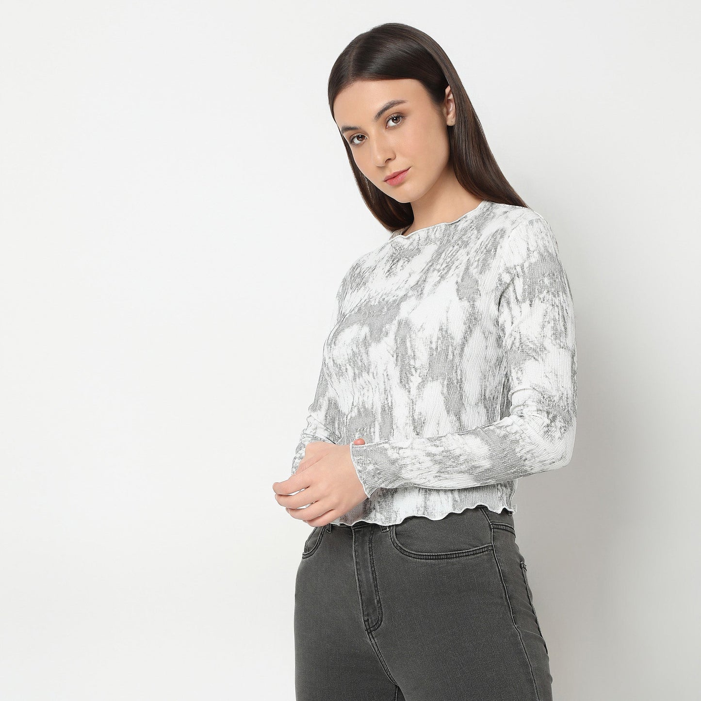 Slim Fit Printed Top