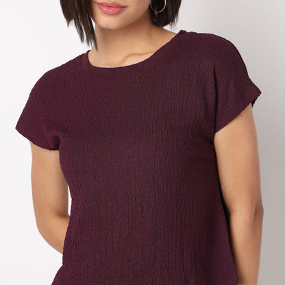 Solid Boxy Fit Crop Top