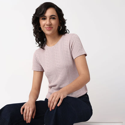 Knitted Betty Short Sleeve Top