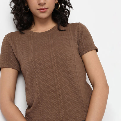 Knitted Betty Short Sleeve Top