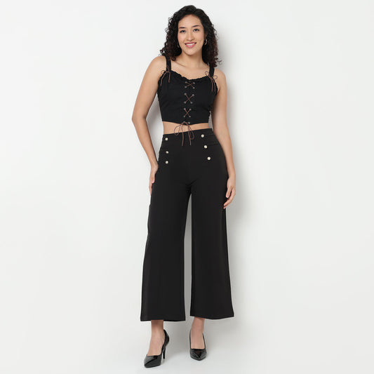 Buy Women Slim Fit Solid Sleeveless Top  - Style Union