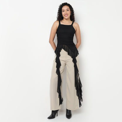 Buy Women Slim Fit Solid Sleeveless Top  - Style Union