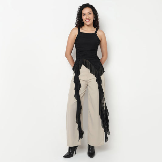 Buy Women Slim Fit Solid Sleeveless Top  - Style Union