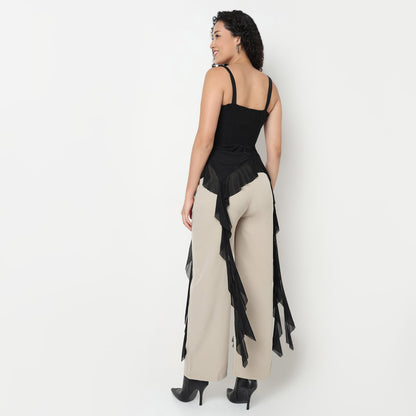 Buy Women Slim Fit Solid Sleeveless Top  - Style Union