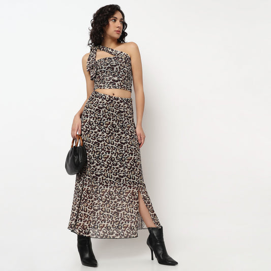 Buy Women Slim Fit Animal Print Sleeveless Top  - Style Union