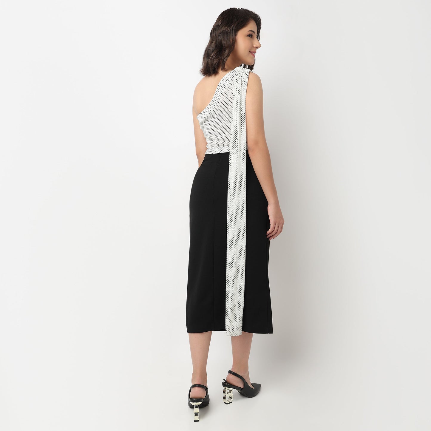 One Shoulder Embellished Top