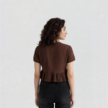 Slim Fit Short Sleeve Crop Top