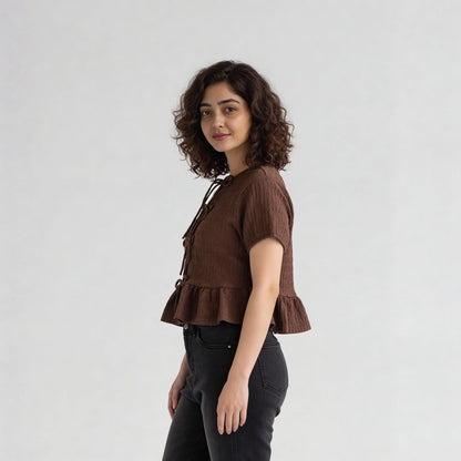 Slim Fit Short Sleeve Crop Top