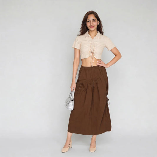 Slim Fit Front Ruched Top