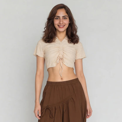 Slim Fit Front Ruched Top