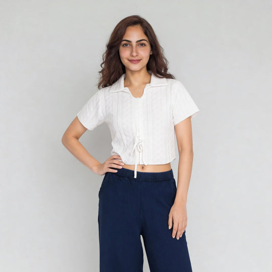 Polyester Elastane Solid Short Sleeve Top