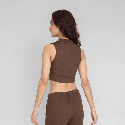 Slim Fit Sleeveless Crop Top