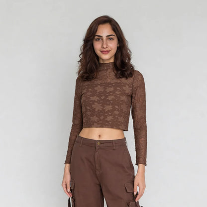 Structured High Neck Slim Fit Top