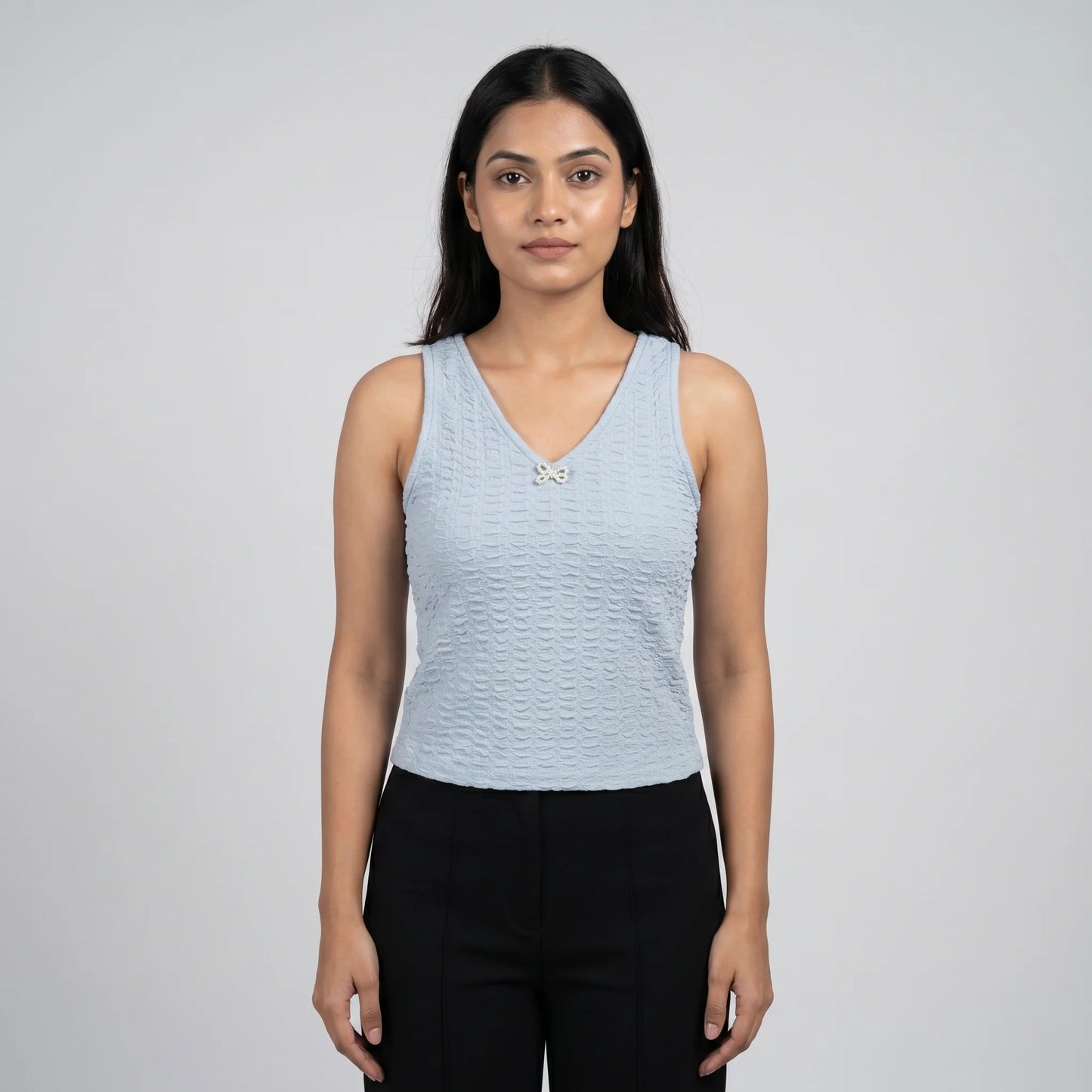 V-Neck Slim Fit Crop Top