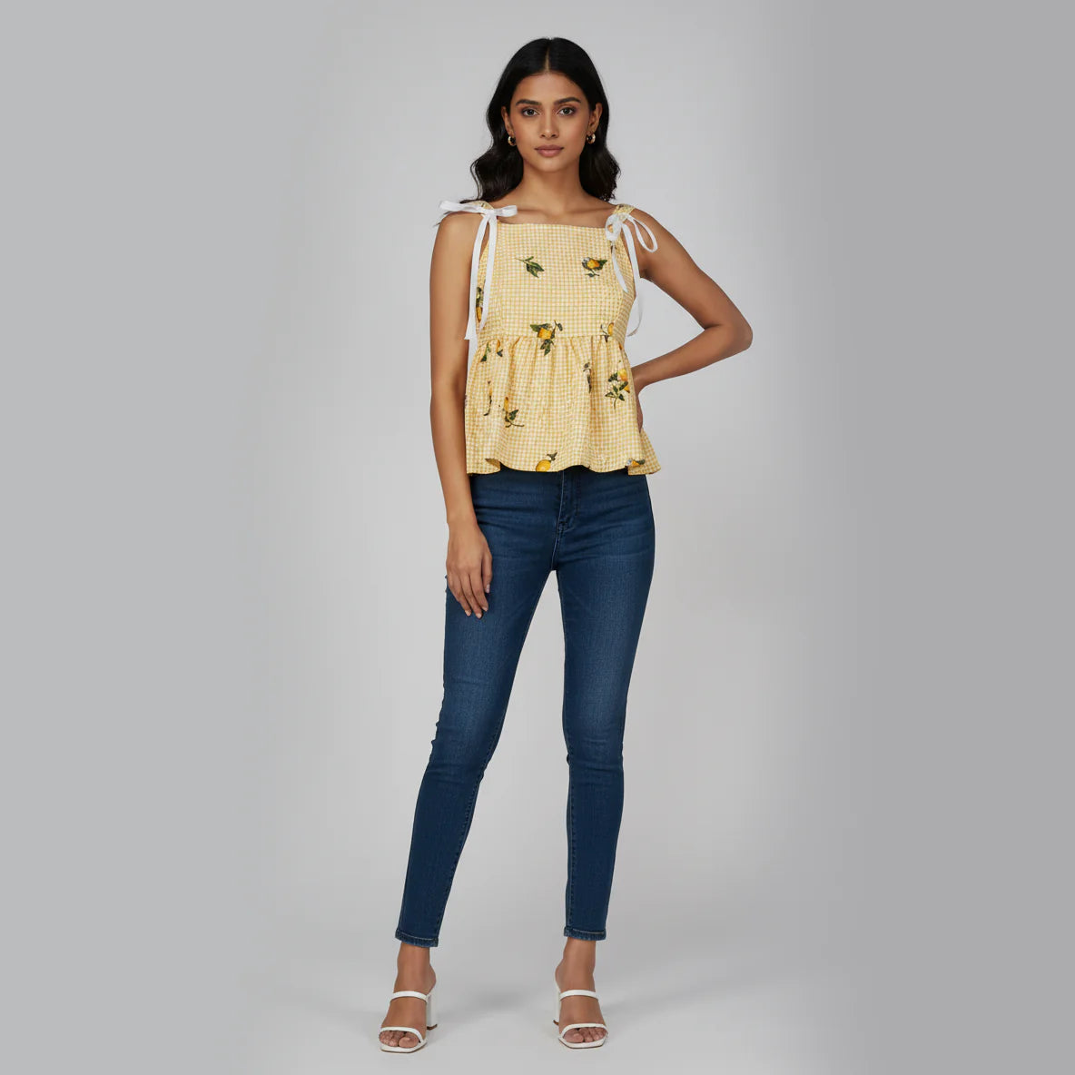 Printed Slim Fit Strappy Top
