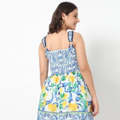 Cotton Tropical Cropped Betty Top