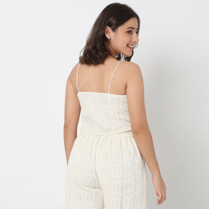 Solid Cropped Betty Crop Top