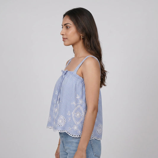Cotton Striped Top