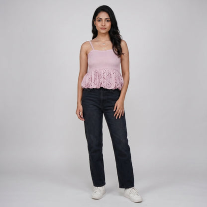 Cotton Slim Fit Sleeveless Top