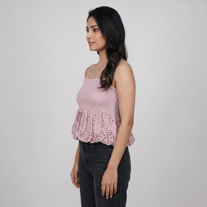 Cotton Slim Fit Sleeveless Top