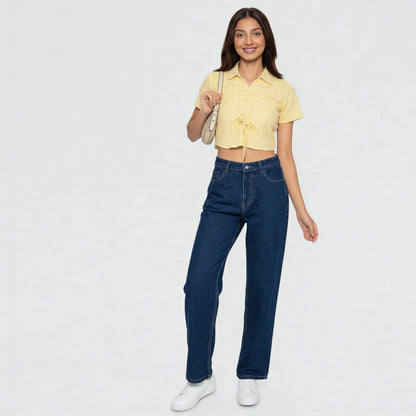 Solid Slim Fit Betty Crop Top