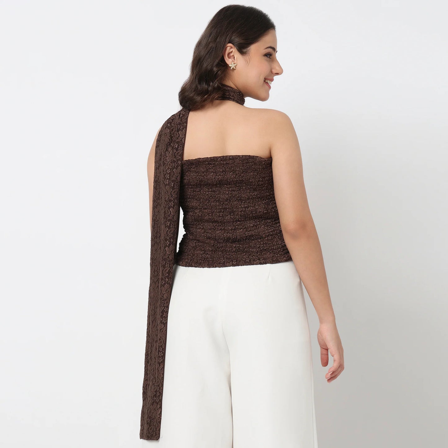 Solid Off Shoulder Crop Top