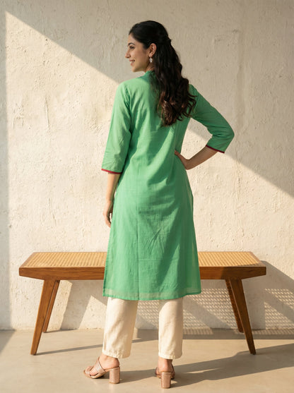 Mint Green Cotton Kurta