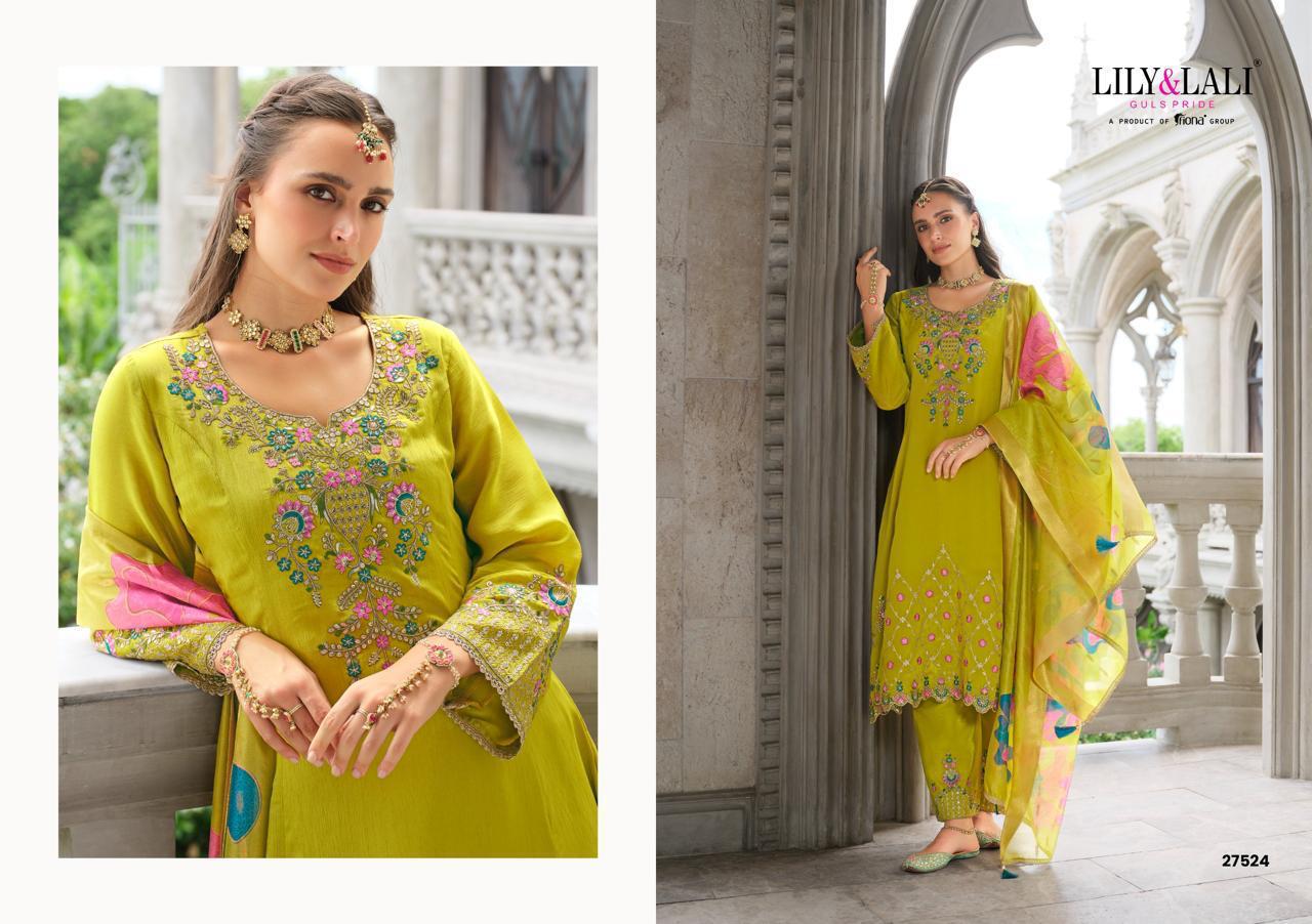 Dark Parrot Green Roman Silk A Line Kurti With Cotton Laning For Women