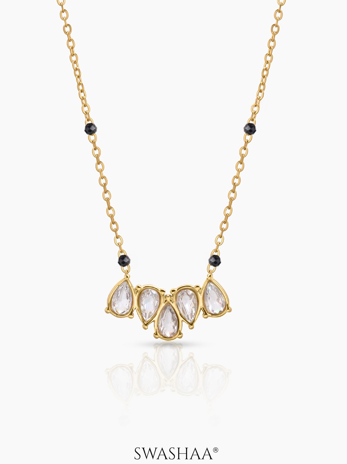 Yunira Diamond Cluster Mangalsutra - Swashaa