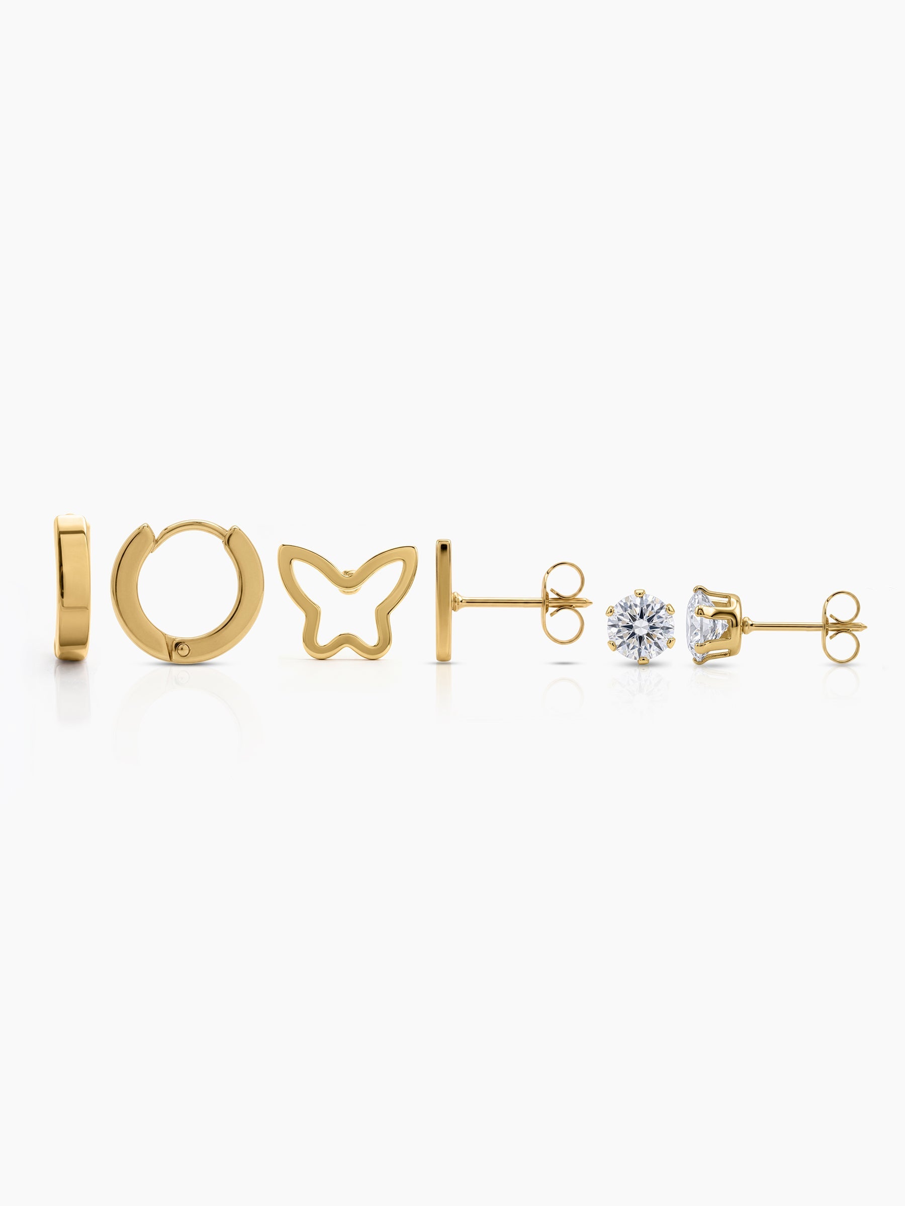 Zarela Charms 18K Gold Plated Women's Earrings Set - Swashaa