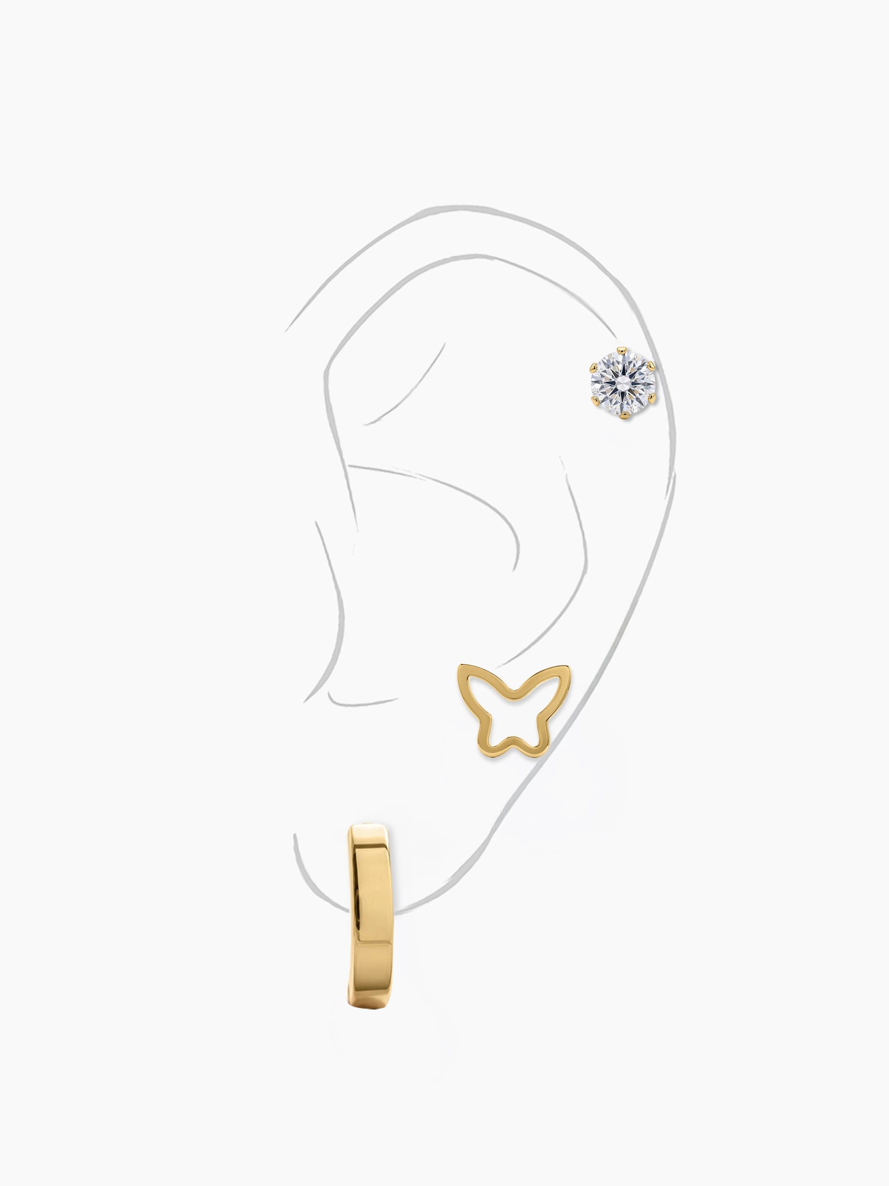 Zarela Charms 18K Gold Plated Women's Earrings Set - Swashaa