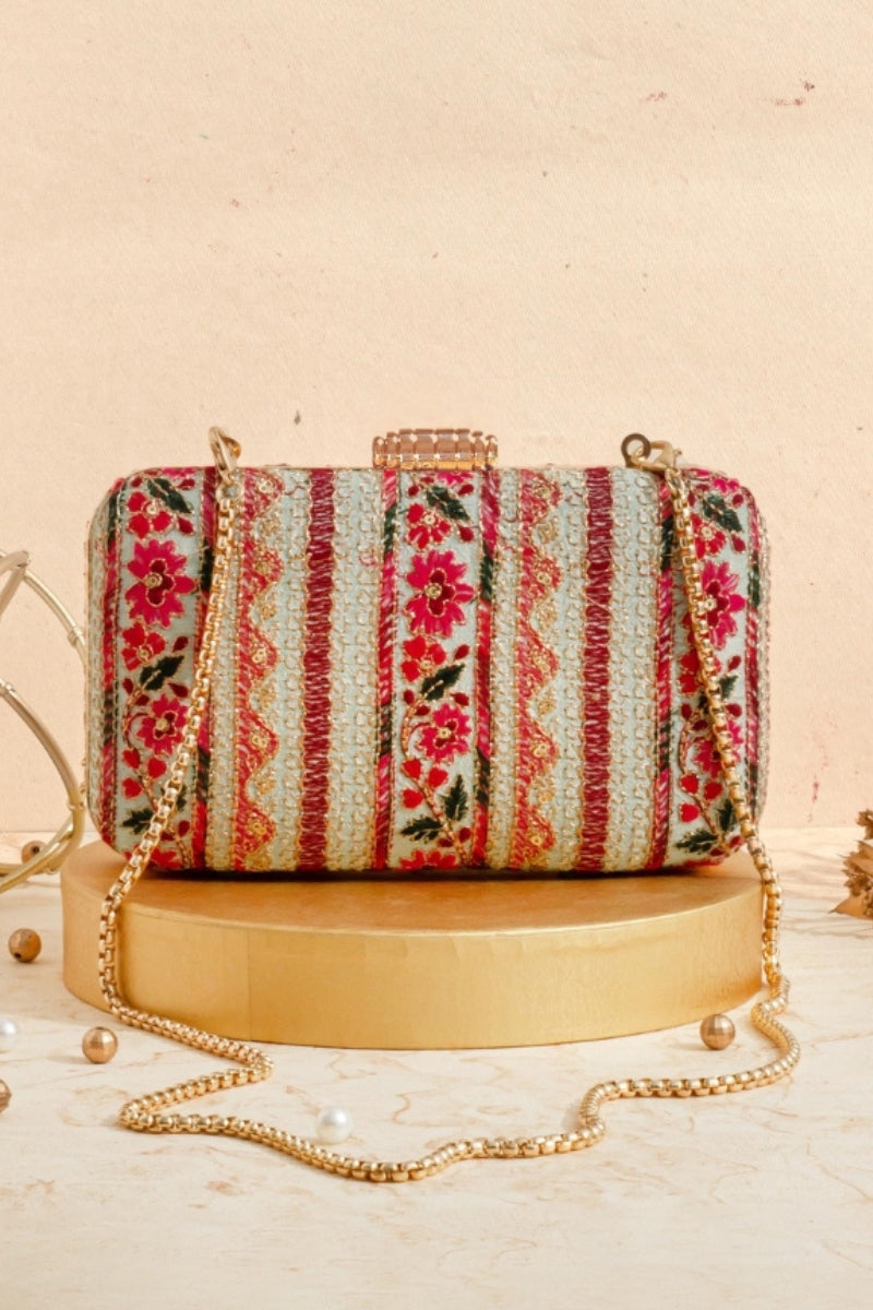 Zuri Box Clutch - Mint