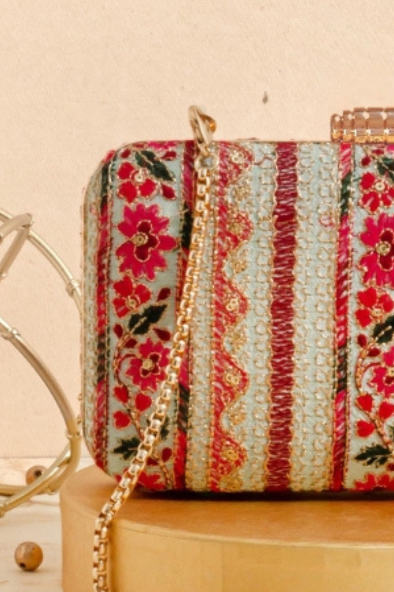 Zuri Box Clutch - Mint