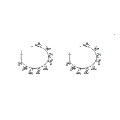 Teejh Kalpana Silver Oxidized Ghungroo Earrings