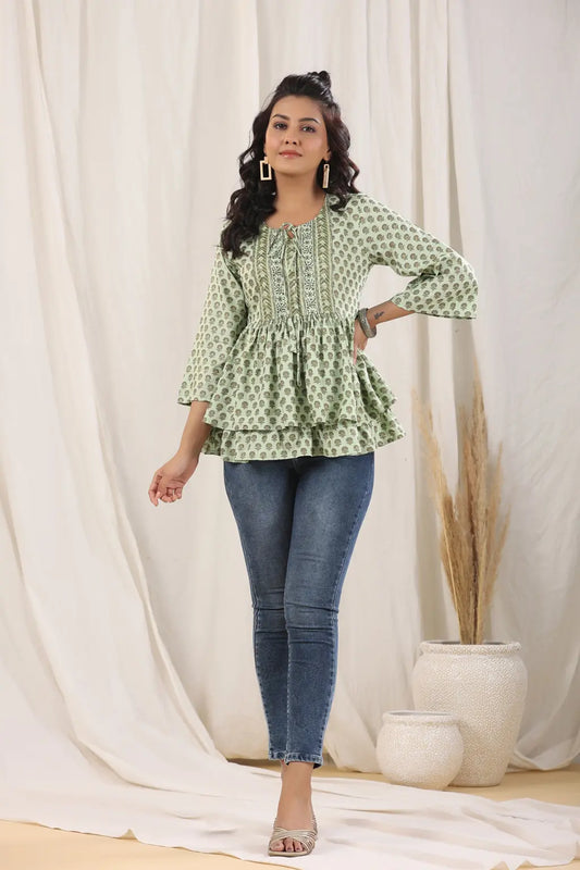 peplum ethnic top