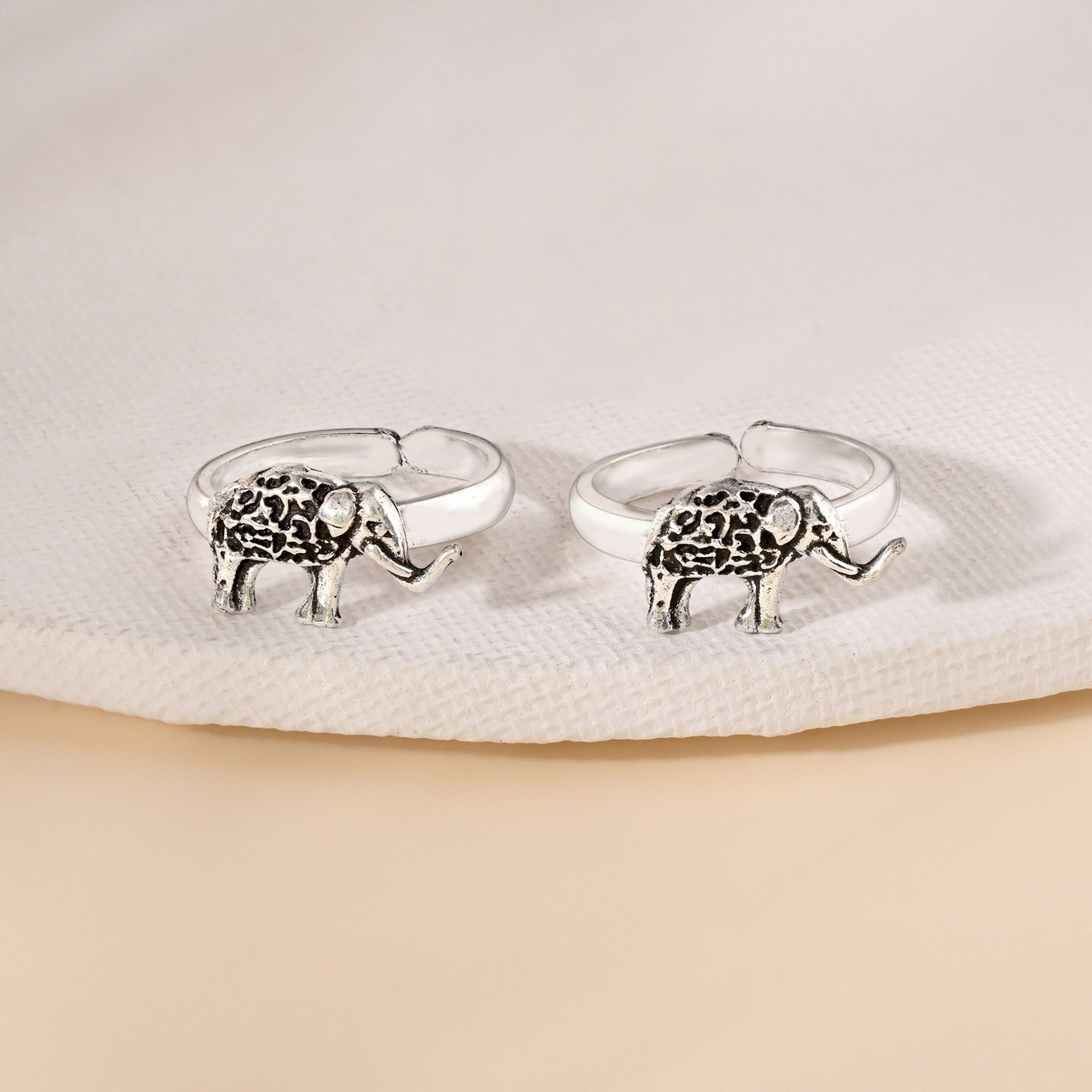 Oxidised Elephant Toe Ring