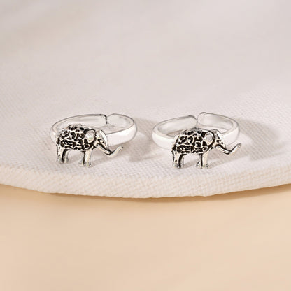 Oxidised Elephant Toe Ring