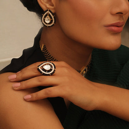Allure Silver Mangalsutra Ring Earrings - By Unniyarcha - Original Manufacturers of Silver Jewelry, Gold Plated Jewellery, Fashion Jewellery and Personalized Soul Bands and Personalized Jewelry