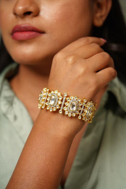 Amoora Polki Thick Indian Kada | Openable - Attrangi