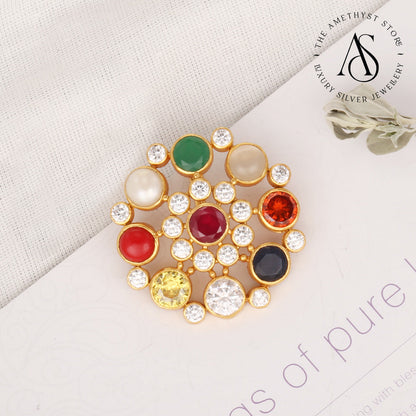 Floral Navarathna Pendant