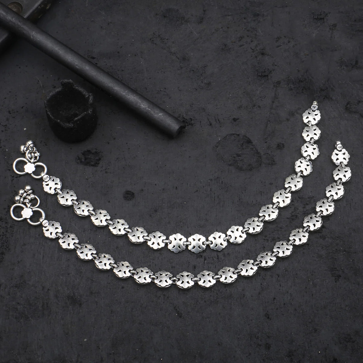 Agra Silver Anklets