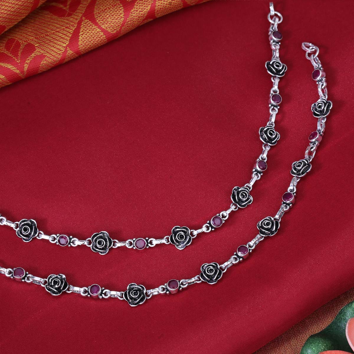 Floryn Oxidised Payal