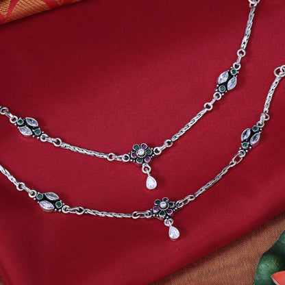 Marisha Oxidised Anklets