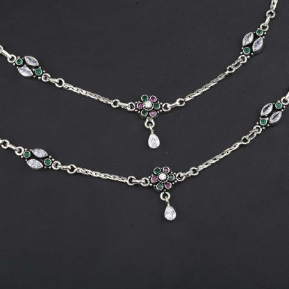 Marisha Oxidised Anklets