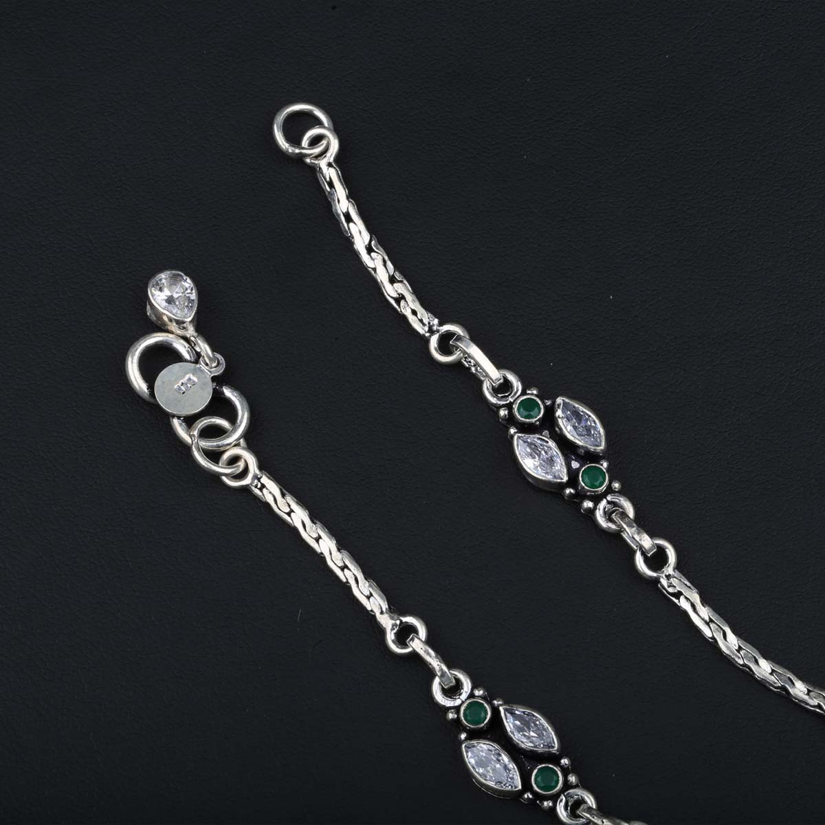 Marisha Oxidised Anklets