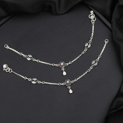 Marisha Oxidised Anklets
